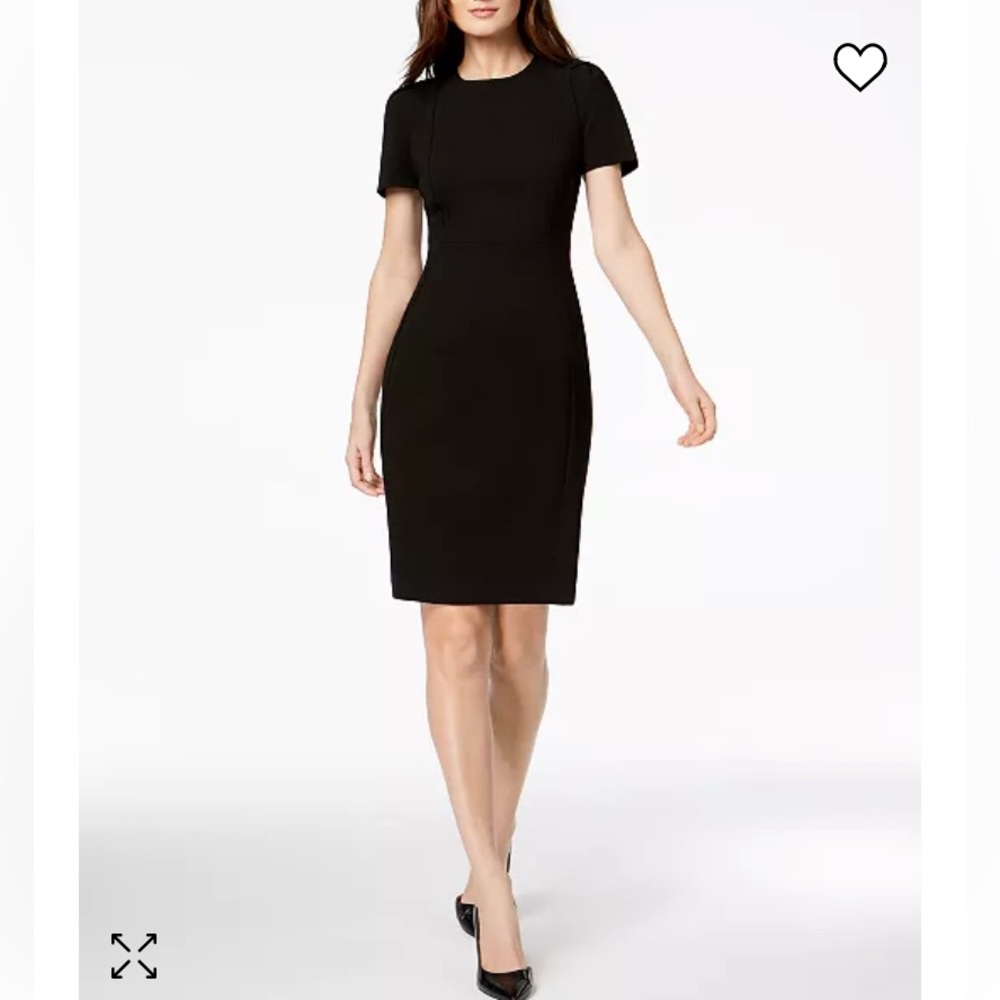 Calvin Klein Seamed Scuba Crepe Sheath Dress - Picture 1 of 3